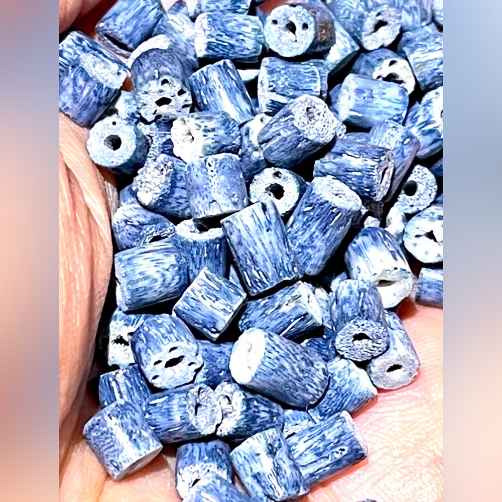 Lot of 5-6mm Blue Coral Beads